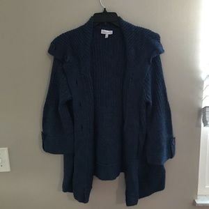 Blue speckled sweater